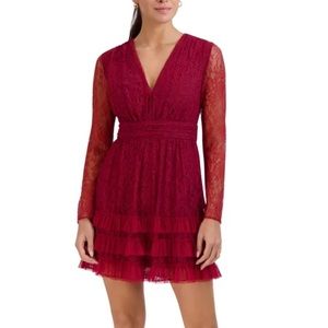 Laundry by Shelli Segal Red lace dress size 8 | Holiday | Wedding | NYE